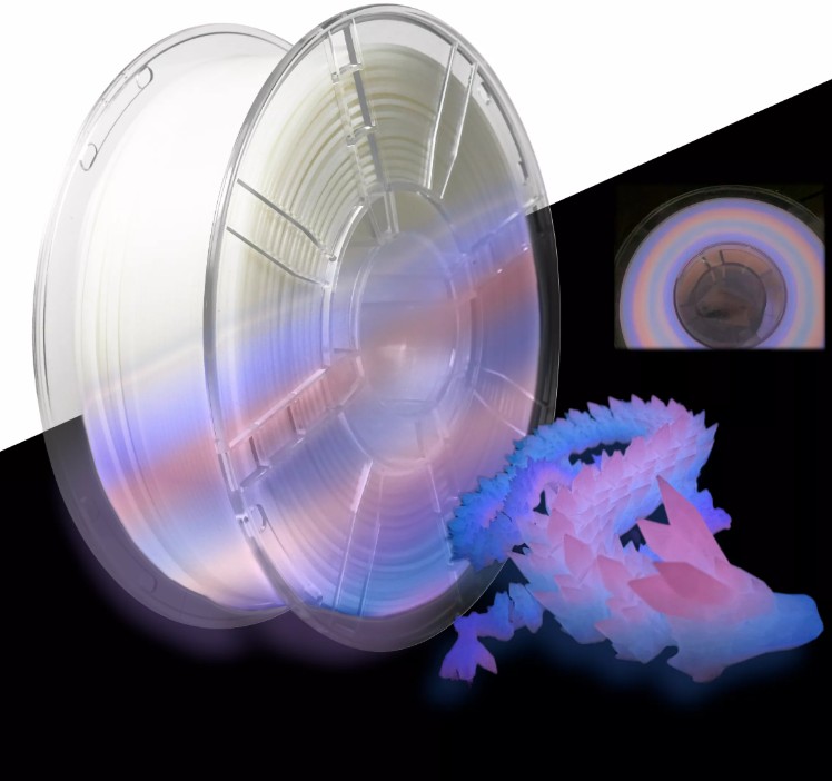 HILLIUM PLA+Noctilucent belo/šarenii 1kg